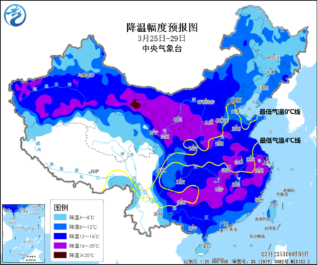 25日开始气温降幅超20℃！这些地方赶快给作物用上寒伏